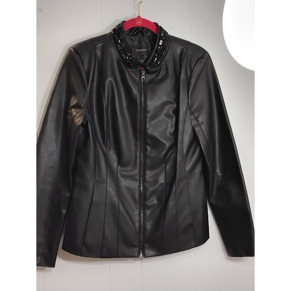 Colebrook Classics Women's Black Faux Leather  Jacket Size - L
